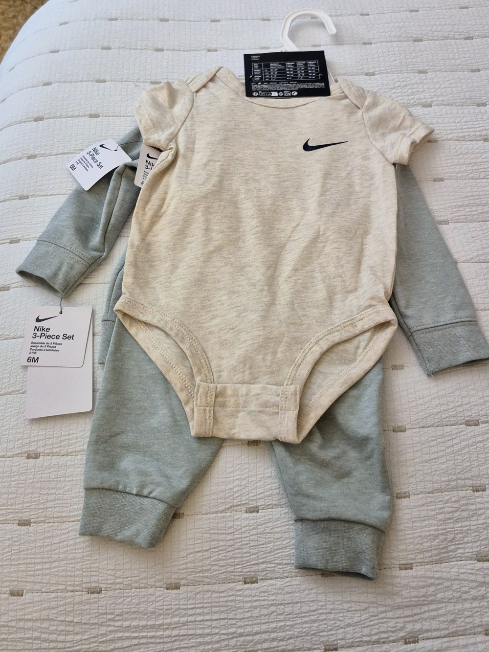 Nike Kids' Light Green Hooded Zip Sweatshirt & Jogger Set - Picture 3 of 3